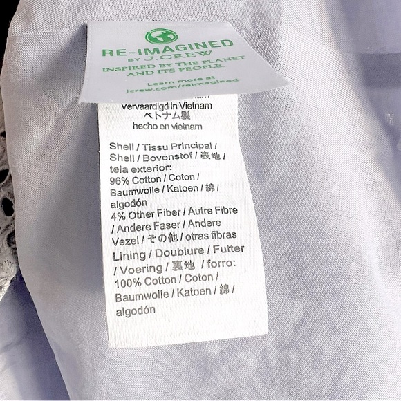 J. Crew Button-front eyelet dress in Peri Shadow Size 6 - Picture 7 of 14